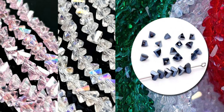 Новинка! Стеклянные бусины трианглы (Triangle beads) Новинка! Стеклянные бусины трианглы (Triangle beads)