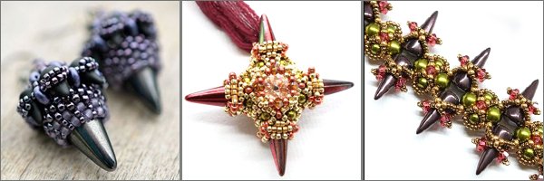 Бусины CzechMates Spikes Бусины CzechMates Spikes