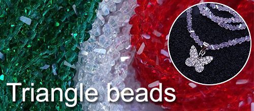Новинка! Стеклянные бусины трианглы (Triangle beads) алмазное стекло