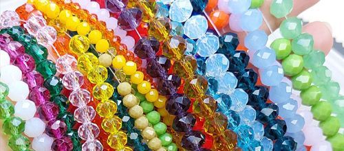Бусины гранёные рондели, новое поступление