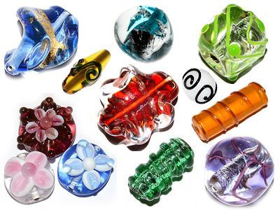Бусины lampwork ручной работы. (Чехия)