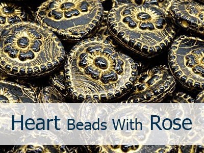 Heart Beads With Rose (сердце)