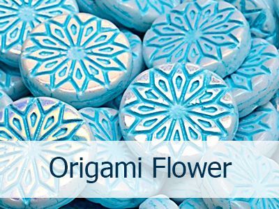 Origami Flower Beads