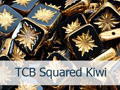 TCB Squared Kiwi beads