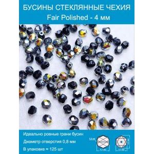 Бусины граненые стеклянные чешские 4 мм