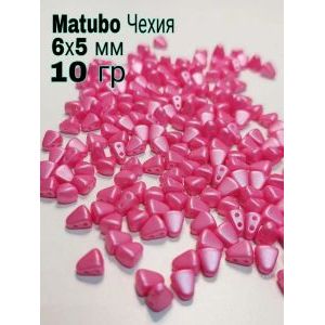 Бусины, треугольная бусина NIB-BIT-Pastel Pink