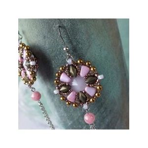 Бусины, треугольная бусина NIB-BIT-Pastel Pink