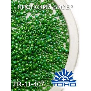 Японский бисер 10 г тохо 11/0 -Opaque-Rainbow Mint Green