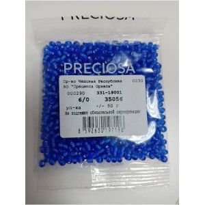 Чешский бисер 6/0-35056 синий 50гр