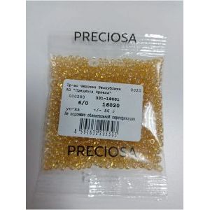 Чешский бисер 6/0-16020 янтарный 50гр