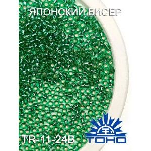 Японский бисер 10 г тохо 11/0 -Silver-Lined Dk Peridot
