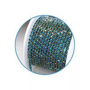 Стразовая цепь для рукоделия, пришивные 2 мм и длиной 9,5 м