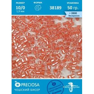 Чешский бисер, рубка -10/0 (1,9 мм) 38189 персиковый