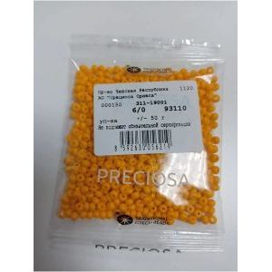 Чешский бисер 6/0-93110 оранжевый 50гр