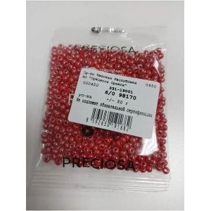 Чешский бисер 6/0-98170 красный 50гр