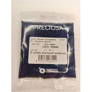 Чешский бисер 13/0-33080 темно-синий 50гр