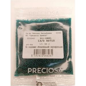 Чешский бисер 13/0-50710 изумрудный 50гр