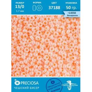 Чешский бисер 13/0-37188 персиковый 50гр