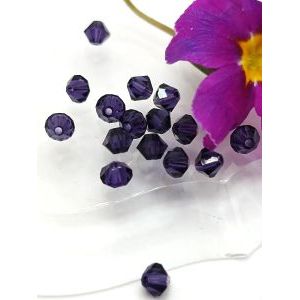Хрустальные бусины-биконусы Swarovski, 4 мм, 20 шт
