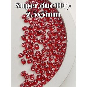 Бусины Super Duo 2,5х5 мм, бисер, Preciosa, стеклянные