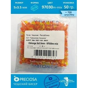 Чешский бисер облонг 3,5х5мм-50гр.