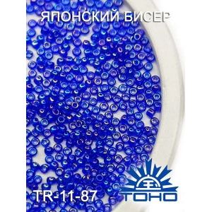 Японский бисер 10 г тохо 11/0 -Transparent-Rainbow Cobalt