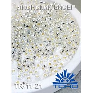Японский бисер 10 г тохо 11/0 -Silver-Lined Crystal