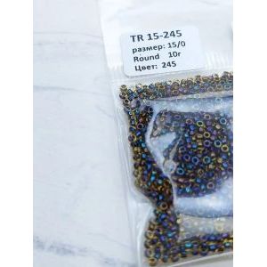 Японский бисер тохо 15/0-Jonquil/Jet Lined TR-15-245