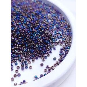 Японский бисер тохо 15/0-Light Amethyst/Jet Lined