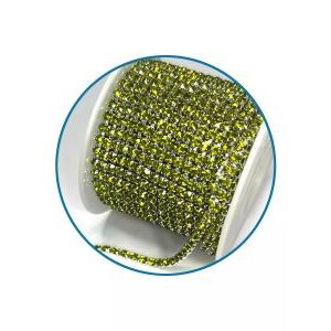 Стразовая цепь для рукоделия, пришивные 2 мм и длиной 9,5 м