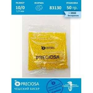 Чешский бисер, рубка -10/0 (1,9 мм) 83130 желтый