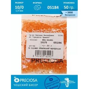 Чешский бисер, рубка -10/0 (1,9 мм) 05184 персиковый