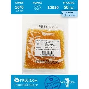 Чешский бисер, рубка -10/0 (1,9 мм) 10050 янтарный