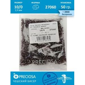 Чешский бисер, рубка -10/0 (1,9 мм) 27060 сиреневый