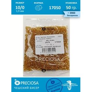 Чешский бисер, рубка -10/0 (1,9 мм) 17050 золотистый