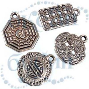 Подвеска металлизированная микс 3044 silver