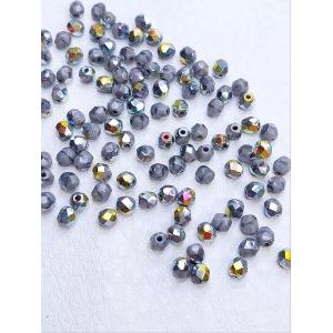 Бусины граненые стеклянные чешские 4 мм Fire Polished