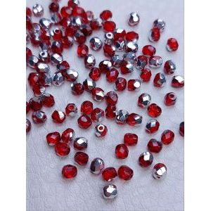 Бусины граненые стеклянные чешские 4 мм Fire Polished
