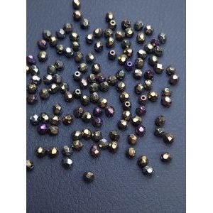Бусины граненые стеклянные чешские 4 мм Fire Polished