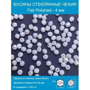 Бусины граненые стеклянные чешские 4 мм Fire Polished