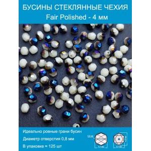 Бусины граненые стеклянные чешские 4 мм Fire Polished