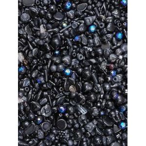 Набор бусин прециоза MIX 50 г BLACK