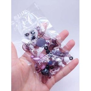 Набор Прециоза MIX LILA (50 г) — микс стеклянных бусин