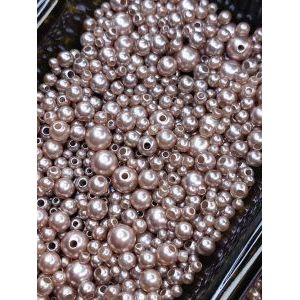 Бусины жемчужные, акрил в баночке 20 г, 3-8 мм