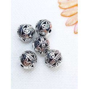 Металлические бусины 10×9 мм с ажурным орнаментом