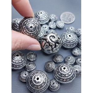 Бусины металлизированные, набор -50 г