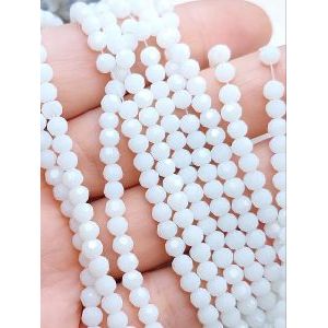 Стеклянные граненые бусины круглые, 4 мм