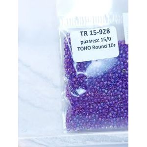 Японский бисер тохо 15/0 цвет фиолетовый TR-15-928