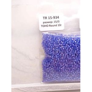 Японский бисер тохо 15/0 цвет светлый сапфир №TR-15-934