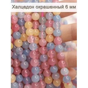 Бусины для рукоделия из натуральных камней, халцедон 6 мм